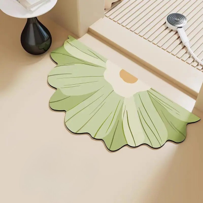 Tapis salle de bain semi circulaire fraicheur