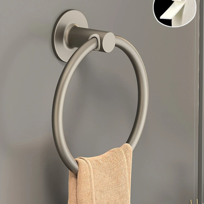 porte serviette en arnneau, gris