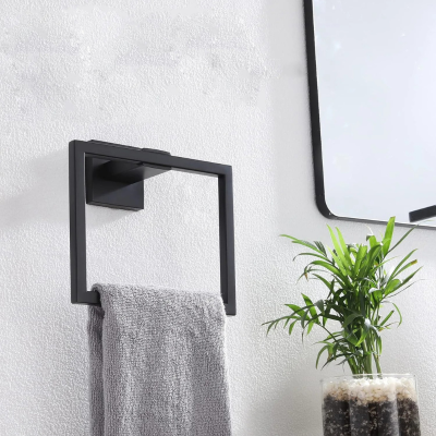 porte serviette salle de bain sans perçage carré