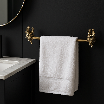 porte serviette antique bronze
