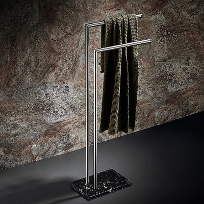 porte serviette sur pied rotative gris ombré