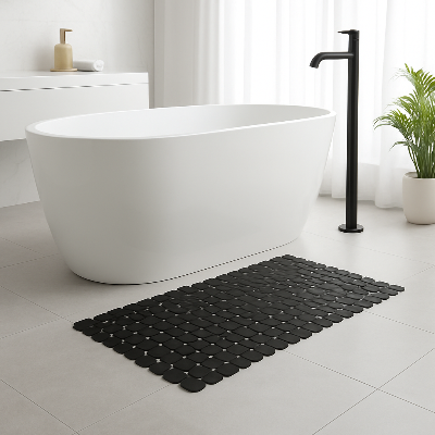 tapis de bain antidérapant, noir
