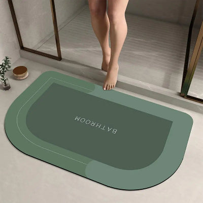 tapis de bain absorbant sol vert