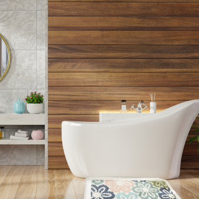 tapis de bain antidérapant, fleuri, intemporel