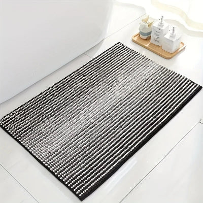 tapis de bain antidérapant frisé couleur noir