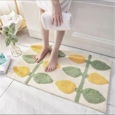 tapis de bain antidérapant, motif nature, intemporel