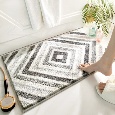 tapis de bain design gris