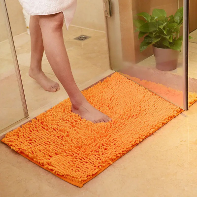 tapis de bain doux orange