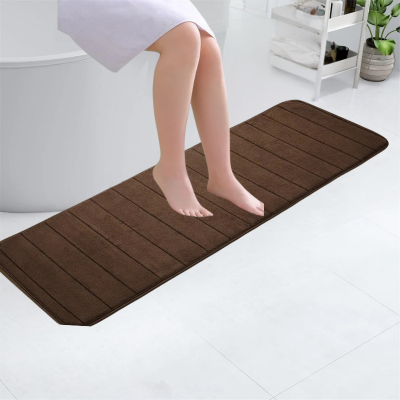 tapis de bain marron mousse