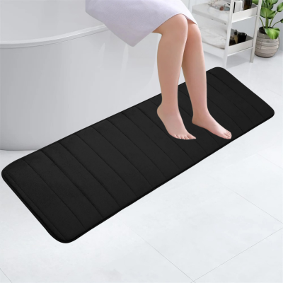 tapis de bain noir mousse