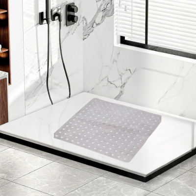 tapis de douche antidérapant blanc, élégant
