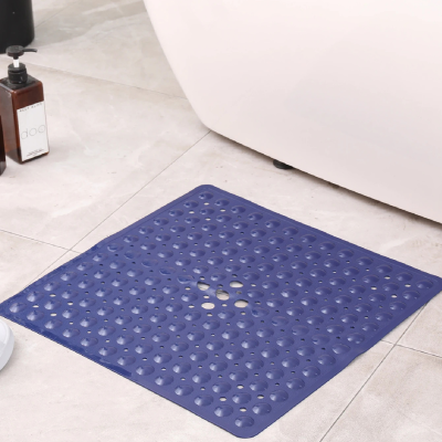tapis de douche antidérapant bleu marine, élégant