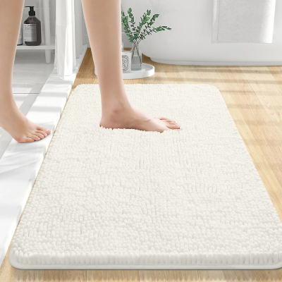tapis sortie de douche frisé, antidérapant