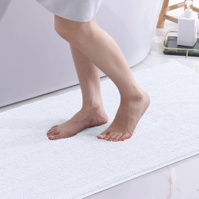 tapis sortie de douche frisé, élégant