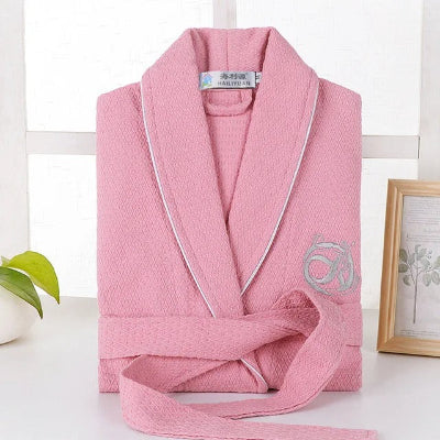 Peignoir de bain en coton respirant rose