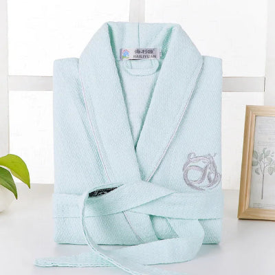 Peignoir de bain homme vert turquoise