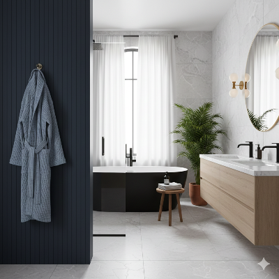 Peignoirs de bain pour homme bleu