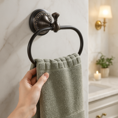 porte serviette en cuivre 
