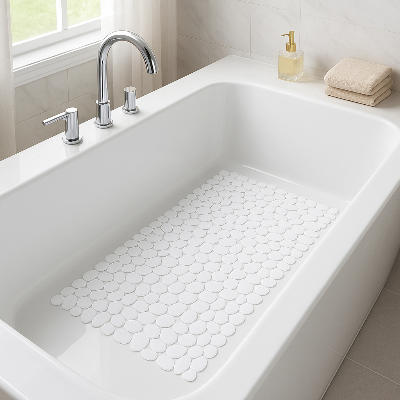 tapis de bain antidérapant, blanc