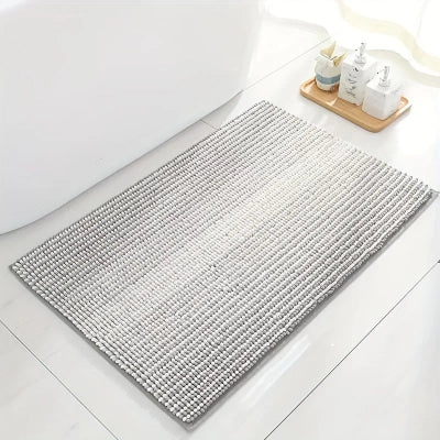tapis de bain antidérapant frisé couleur gris