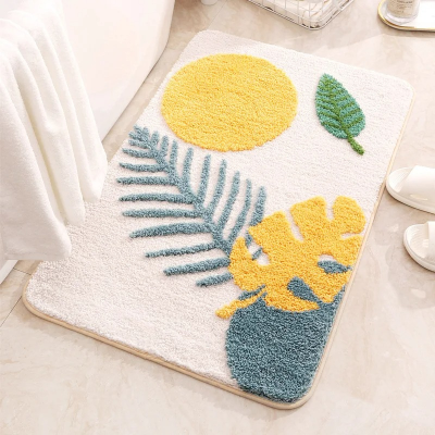 tapis de bain en feuille d'arbre