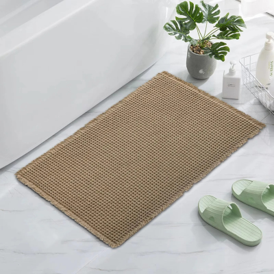 tapis de bain gaufré couleur kaki