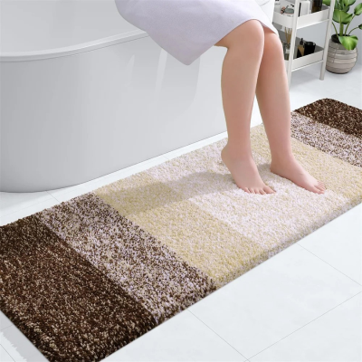 tapis de bain premium marron