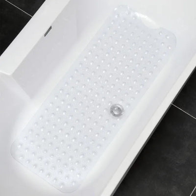 tapis de douche antidérapant blanc transparant