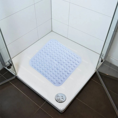 tapis de douche antidérapant blanc, sécuritaire