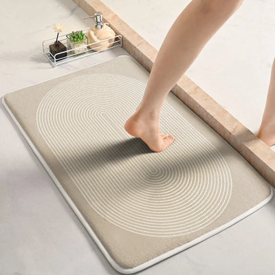 tapis pour salle de bain en flanelle circulaire beau
