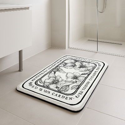 tapis salle de bain jardin